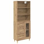 Casa si Gradina - Mobilier - Comode si corpuri - Corpuri bucatarie - Bufet Stejar Artizanal 69,5 x 32,5 x 180 cm Lemn compozit - Infinity.ro