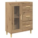 Casa si Gradina - Mobilier - Comode si corpuri - Corpuri bucatarie - Bufet Stejar Artizanal 69,5 x 32,5 x 180 cm Lemn compozit - Infinity.ro