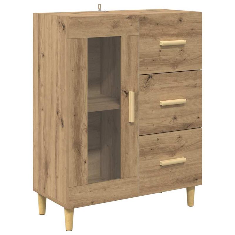 Casa si Gradina - Mobilier - Comode si corpuri - Corpuri bucatarie - Bufet Stejar Artizanal 69,5 x 32,5 x 180 cm Lemn compozit - Infinity.ro