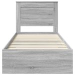 Casa si Gradina - Mobilier - Paturi si accesorii - Paturi - Cadru de pat Sonoma gri si argintiu 75 x 190 cm Lemn compozit - Infinity.ro