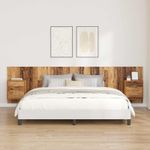 Casa si Gradina - Mobilier - Paturi si accesorii - Accesorii paturi - Tablie de pat cu LED, gri deschis, 93x16x118/128 cm, textil - Infinity.ro