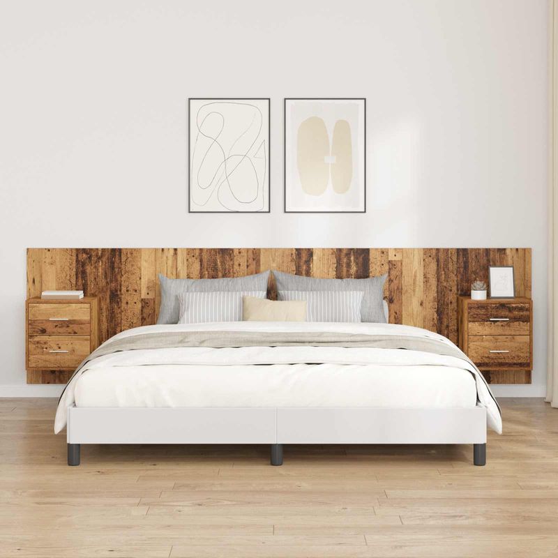 Casa si Gradina - Mobilier - Paturi si accesorii - Accesorii paturi - Tablie de pat cu LED, gri deschis, 93x16x118/128 cm, textil - Infinity.ro