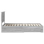Casa si Gradina - Mobilier - Paturi si accesorii - Paturi - Cadru de pat Sonoma gri si argintiu 75 x 190 cm Lemn compozit - Infinity.ro