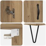 Casa si Gradina - Mobilier - Comode si corpuri - Corpuri bucatarie - Bufet Stejar Artizanal 69,5 x 34 x 180 cm Lemn compozit - Infinity.ro