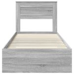 Casa si Gradina - Mobilier - Paturi si accesorii - Paturi - Cadru de pat Sonoma gri si argintiu 75 x 190 cm Lemn compozit - Infinity.ro