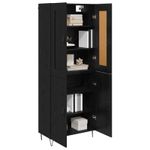 Casa si Gradina - Mobilier - Comode si corpuri - Corpuri bucatarie - Bufet Stejar Negru 69,5 x 34 x 180 cm Lemn compozit - Infinity.ro