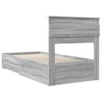 Casa si Gradina - Mobilier - Paturi si accesorii - Paturi - Cadru de pat Sonoma gri si argintiu 75 x 190 cm Lemn compozit - Infinity.ro