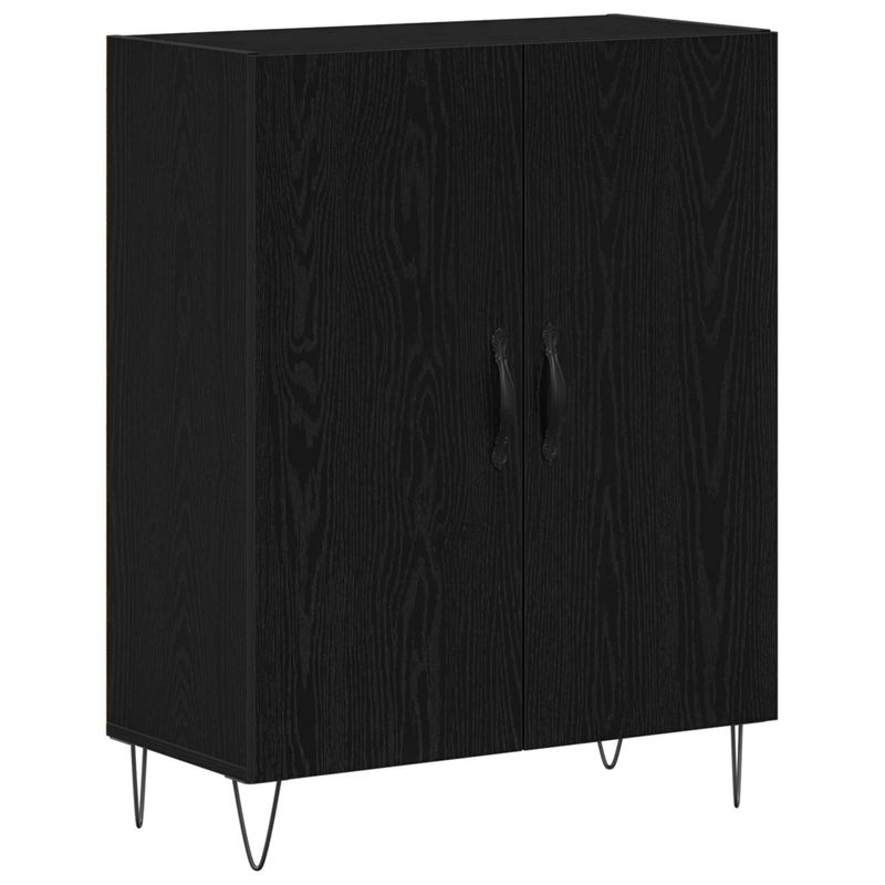 Casa si Gradina - Mobilier - Comode si corpuri - Corpuri bucatarie - Bufet Stejar Negru 69,5 x 34 x 180 cm Lemn compozit - Infinity.ro