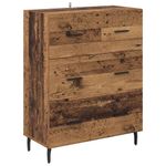Casa si Gradina - Mobilier - Comode si corpuri - Comode - Bufet cu sertar 2 pcs Lemn Vechi Lemn Stratificat si Sticla - Infinity.ro