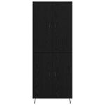 Casa si Gradina - Mobilier - Comode si corpuri - Corpuri bucatarie - Bufet Stejar Negru 69,5 x 34 x 180 cm Lemn compozit - Infinity.ro