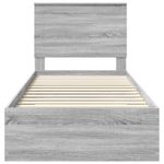 Casa si Gradina - Mobilier - Paturi si accesorii - Paturi - Cadru de pat Sonoma gri si argintiu 75 x 190 cm Lemn compozit - Infinity.ro