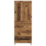 Casa si Gradina - Mobilier - Comode si corpuri - Comode - Bufet cu sertar 2 pcs Lemn Vechi Lemn Stratificat si Sticla - Infinity.ro