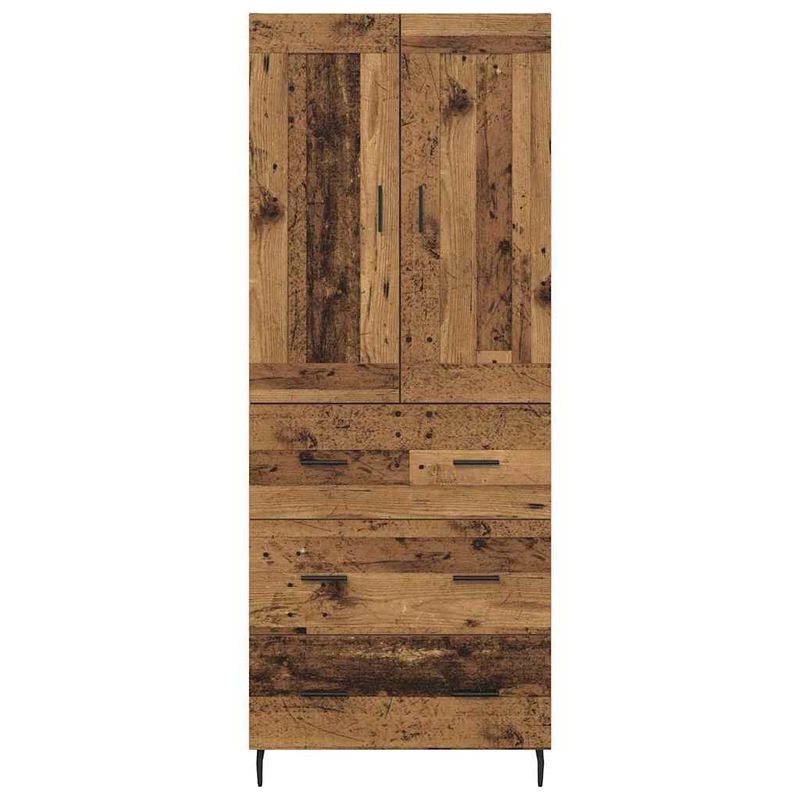 Casa si Gradina - Mobilier - Comode si corpuri - Comode - Bufet cu sertar 2 pcs Lemn Vechi Lemn Stratificat si Sticla - Infinity.ro