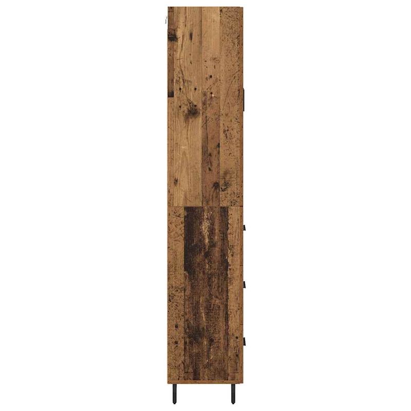 Casa si Gradina - Mobilier - Comode si corpuri - Comode - Bufet cu sertar 2 pcs Lemn Vechi Lemn Stratificat si Sticla - Infinity.ro