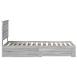Casa si Gradina - Mobilier - Paturi si accesorii - Paturi - Cadru de pat Sonoma gri si argintiu 75 x 190 cm Lemn compozit - Infinity.ro