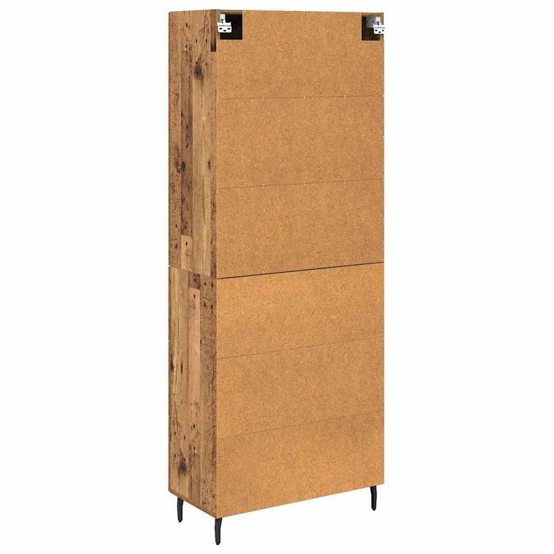 Casa si Gradina - Mobilier - Comode si corpuri - Comode - Bufet cu sertar 2 pcs Lemn Vechi Lemn Stratificat si Sticla - Infinity.ro