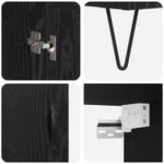 Casa si Gradina - Mobilier - Comode si corpuri - Corpuri bucatarie - Bufet Stejar Negru 69,5 x 34 x 180 cm Lemn compozit - Infinity.ro