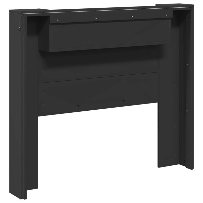 Casa si Gradina - Mobilier - Paturi si accesorii - Accesorii paturi - Tablie de pat cu LED, albastru, 103x16x118/128 cm, textil - Infinity.ro