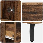 Casa si Gradina - Mobilier - Comode si corpuri - Comode - Bufet cu sertar 2 pcs Lemn Vechi Lemn Stratificat si Sticla - Infinity.ro