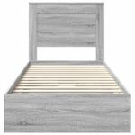 Casa si Gradina - Mobilier - Paturi si accesorii - Paturi - Pat cu storage cu sertar Gri Sonoma 100 x 200 cm Lemn compozit - Infinity.ro