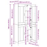 Casa si Gradina - Mobilier - Comode si corpuri - Comode - Bufet 2 pcs Stejar Artizanal Lemn Stratificat si Sticla - Infinity.ro