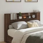 Casa si Gradina - Mobilier - Paturi si accesorii - Accesorii paturi - Tablie de pat cu LED, albastru, 183x16x78/88 cm, textil - Infinity.ro
