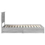 Casa si Gradina - Mobilier - Paturi si accesorii - Paturi - Pat cu storage cu sertar Gri Sonoma 100 x 200 cm Lemn compozit - Infinity.ro