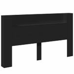 Casa si Gradina - Mobilier - Paturi si accesorii - Accesorii paturi - Tablie de pat cu LED, albastru, 144x5x78/88 cm, textil - Infinity.ro