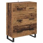 Casa si Gradina - Mobilier - Comode si corpuri - Comode - Bufet cu sertar 2 pcs Lemn Vechi Lemn Stratificat si Sticla - Infinity.ro
