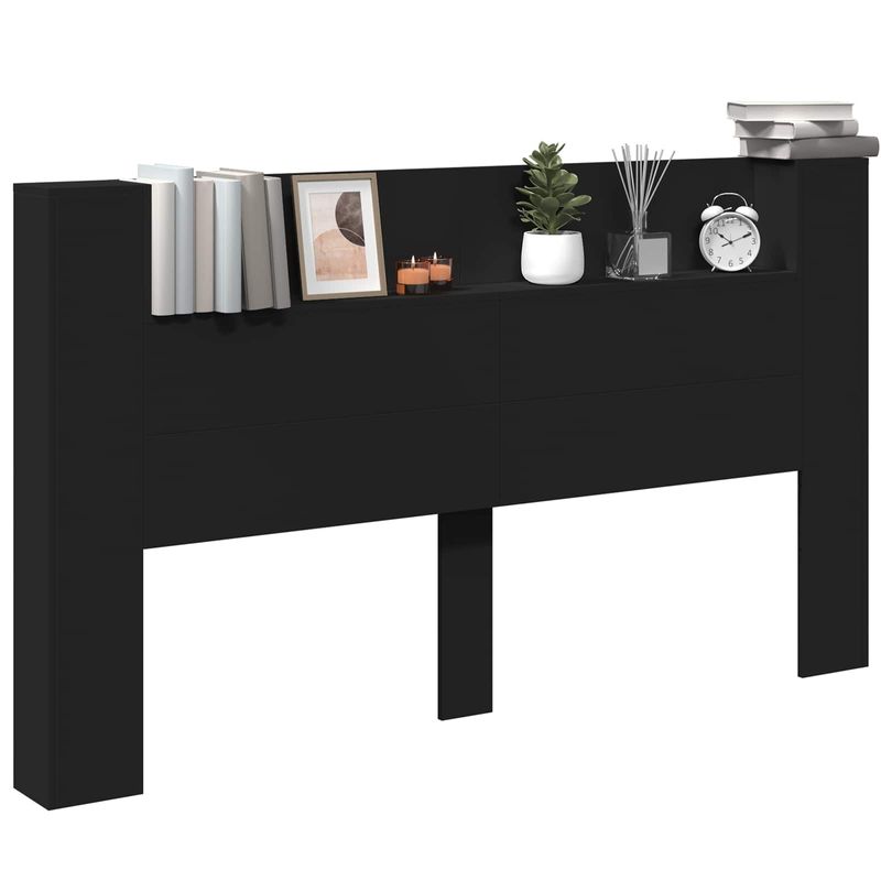 Casa si Gradina - Mobilier - Paturi si accesorii - Accesorii paturi - Tablie de pat cu LED, albastru, 144x5x78/88 cm, textil - Infinity.ro