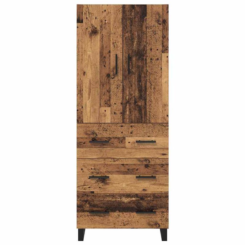 Casa si Gradina - Mobilier - Comode si corpuri - Comode - Bufet cu sertar 2 pcs Lemn Vechi Lemn Stratificat si Sticla - Infinity.ro