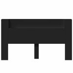 Casa si Gradina - Mobilier - Paturi si accesorii - Accesorii paturi - Tablie de pat cu LED, albastru, 144x5x78/88 cm, textil - Infinity.ro
