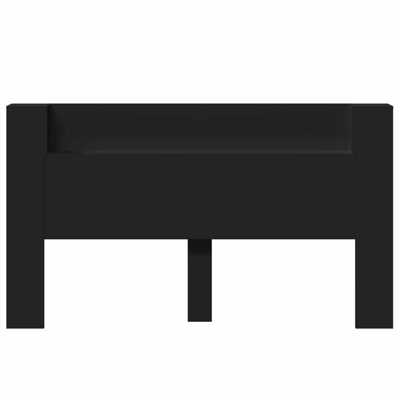 Casa si Gradina - Mobilier - Paturi si accesorii - Accesorii paturi - Tablie de pat cu LED, albastru, 144x5x78/88 cm, textil - Infinity.ro