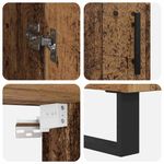 Casa si Gradina - Mobilier - Comode si corpuri - Corpuri bucatarie - Bufet Lemn Vechi 69,5 x 34 x 180 cm Lemn Stratificat si Sticla - Infinity.ro