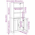 Casa si Gradina - Mobilier - Comode si corpuri - Corpuri bucatarie - Bufet Lemn Vechi 69,5 x 34 x 180 cm Lemn Stratificat si Sticla - Infinity.ro