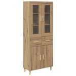 Casa si Gradina - Mobilier - Comode si corpuri - Corpuri bucatarie - Bufet Stejar Artizanal 69,5 x 34 x 180 cm Lemn compozit - Infinity.ro