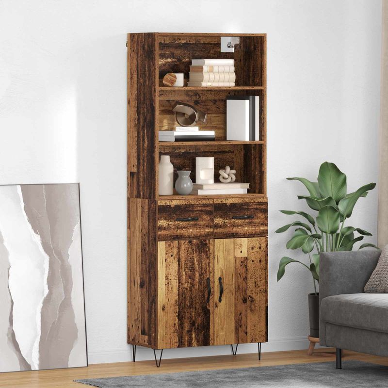 Casa si Gradina - Mobilier - Comode si corpuri - Corpuri bucatarie - Bufet cu sertar Lemn Vechi 69,5 x 32,5 x 180 cm Lemn compozit - Infinity.ro