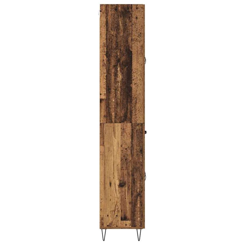 Casa si Gradina - Mobilier - Comode si corpuri - Comode - Bufet cu sertar 2 pcs Lemn Vechi Lemn Stratificat si Sticla - Infinity.ro