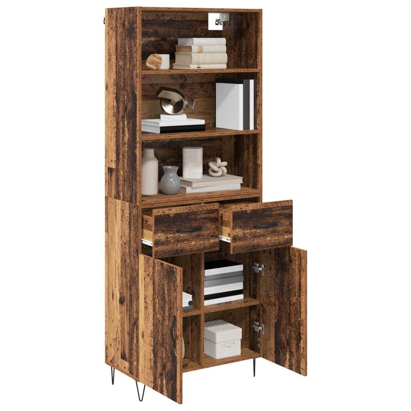 Casa si Gradina - Mobilier - Comode si corpuri - Corpuri bucatarie - Bufet cu sertar Lemn Vechi 69,5 x 32,5 x 180 cm Lemn compozit - Infinity.ro