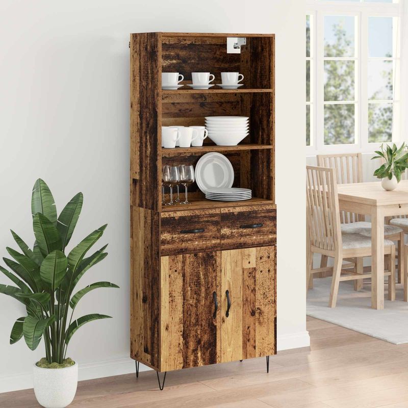 Casa si Gradina - Mobilier - Comode si corpuri - Corpuri bucatarie - Bufet cu sertar Lemn Vechi 69,5 x 32,5 x 180 cm Lemn compozit - Infinity.ro