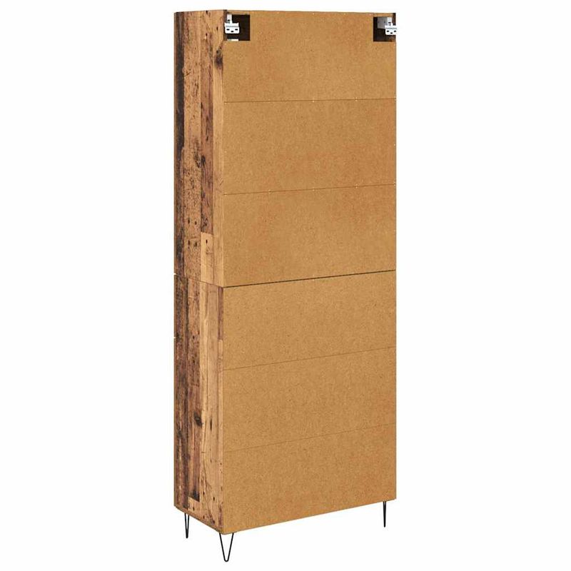 Casa si Gradina - Mobilier - Comode si corpuri - Comode - Bufet cu sertar 2 pcs Lemn Vechi Lemn Stratificat si Sticla - Infinity.ro