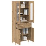 Casa si Gradina - Mobilier - Comode si corpuri - Corpuri bucatarie - Bufet Stejar Artizanal 69,5 x 34 x 180 cm Lemn compozit - Infinity.ro