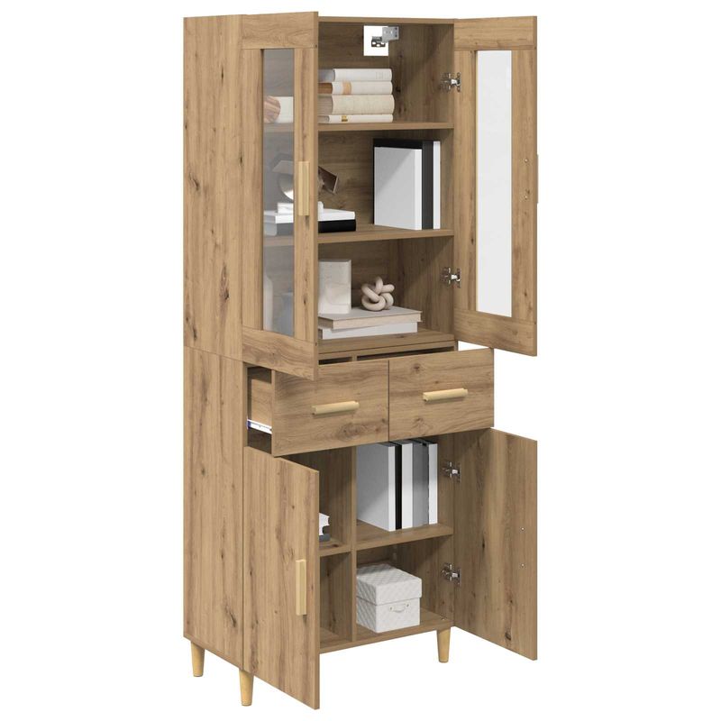 Casa si Gradina - Mobilier - Comode si corpuri - Corpuri bucatarie - Bufet Stejar Artizanal 69,5 x 34 x 180 cm Lemn compozit - Infinity.ro
