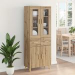 Casa si Gradina - Mobilier - Comode si corpuri - Corpuri bucatarie - Bufet Stejar Artizanal 69,5 x 34 x 180 cm Lemn compozit - Infinity.ro