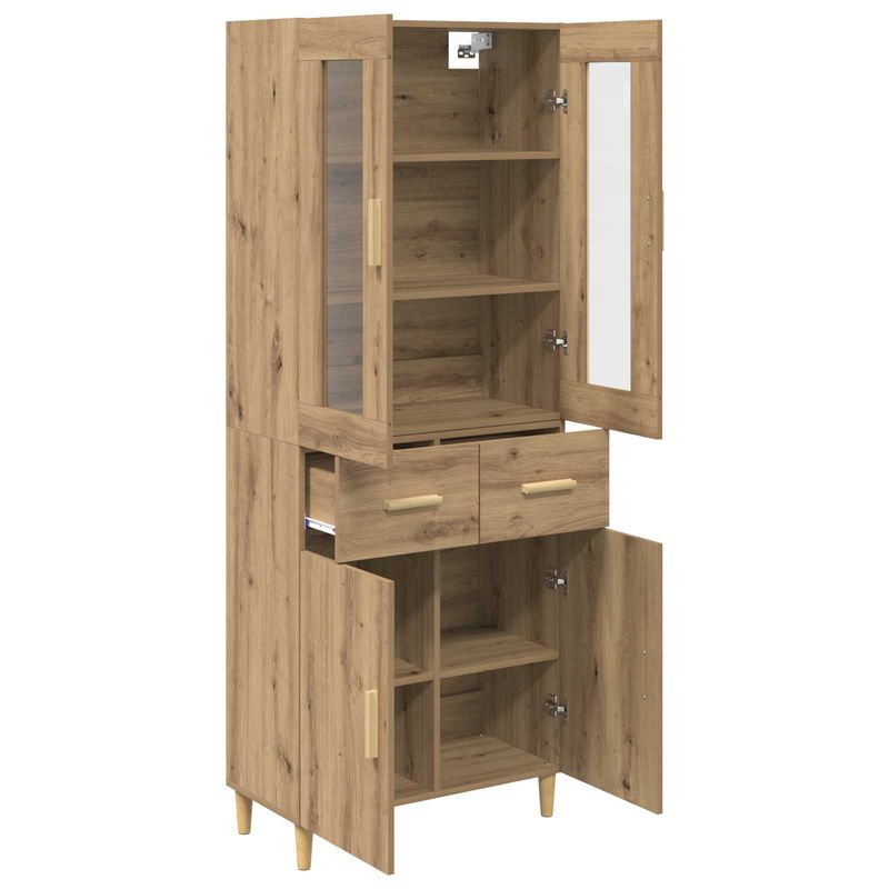 Casa si Gradina - Mobilier - Comode si corpuri - Corpuri bucatarie - Bufet Stejar Artizanal 69,5 x 34 x 180 cm Lemn compozit - Infinity.ro