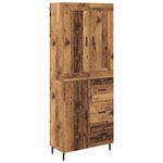 Casa si Gradina - Mobilier - Comode si corpuri - Comode - Bufet cu sertar 2 pcs Lemn Vechi Lemn Stratificat si Sticla - Infinity.ro