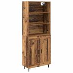 Casa si Gradina - Mobilier - Comode si corpuri - Corpuri bucatarie - Bufet Lemn Vechi 69,5 x 34 x 180 cm Lemn Stratificat si Sticla - Infinity.ro
