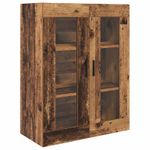 Casa si Gradina - Mobilier - Comode si corpuri - Comode - Bufet cu sertar 2 pcs Lemn Vechi Lemn Stratificat si Sticla - Infinity.ro