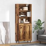Casa si Gradina - Mobilier - Comode si corpuri - Corpuri bucatarie - Bufet Lemn Vechi 69,5 x 34 x 180 cm Lemn Stratificat si Sticla - Infinity.ro