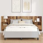 Casa si Gradina - Mobilier - Paturi si accesorii - Accesorii paturi - Tablie de pat cu LED, gri deschis, 93x16x118/128 cm, textil - Infinity.ro